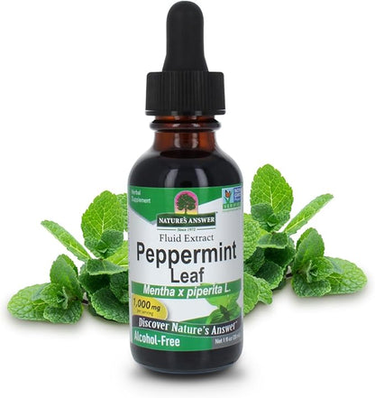 Nature's Answer Peppermint Leaf Mentha x Piperita Gluten Alcohol Free Herbal Supplement Supports Healthy Digestive Function* – 1 FL Oz