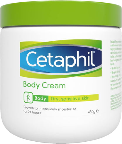 Cetaphil Body Moisturiser, 453g, Moisturising Cream For Dry to Very Dry, Sensitive Skin, With Niacinamide & Vitamin E