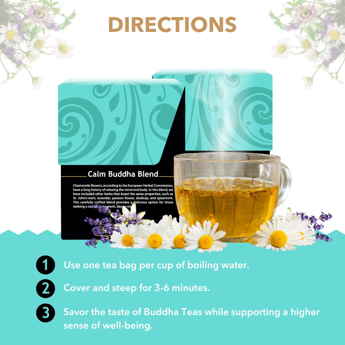 Buddha Teas - Chaga Tea - Organic Herbal Tea - For Cognitive Balance & Overall Health - With Chaga Mushroom, Antioxidants & B Vitamins - Caffeine Free - OU Kosher - 18 Tea Bags (Pack of 1)