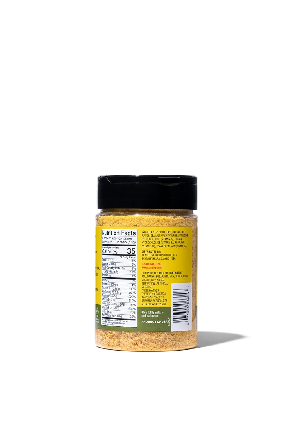 Bragg Premium Nutritional Yeast Seasoning - Vegan, Gluten Free – Good Source of Protein & Vitamins – Nutritious Savory Parmesan Cheese Substitute (Original, 12 Ounce (Pack of 1))