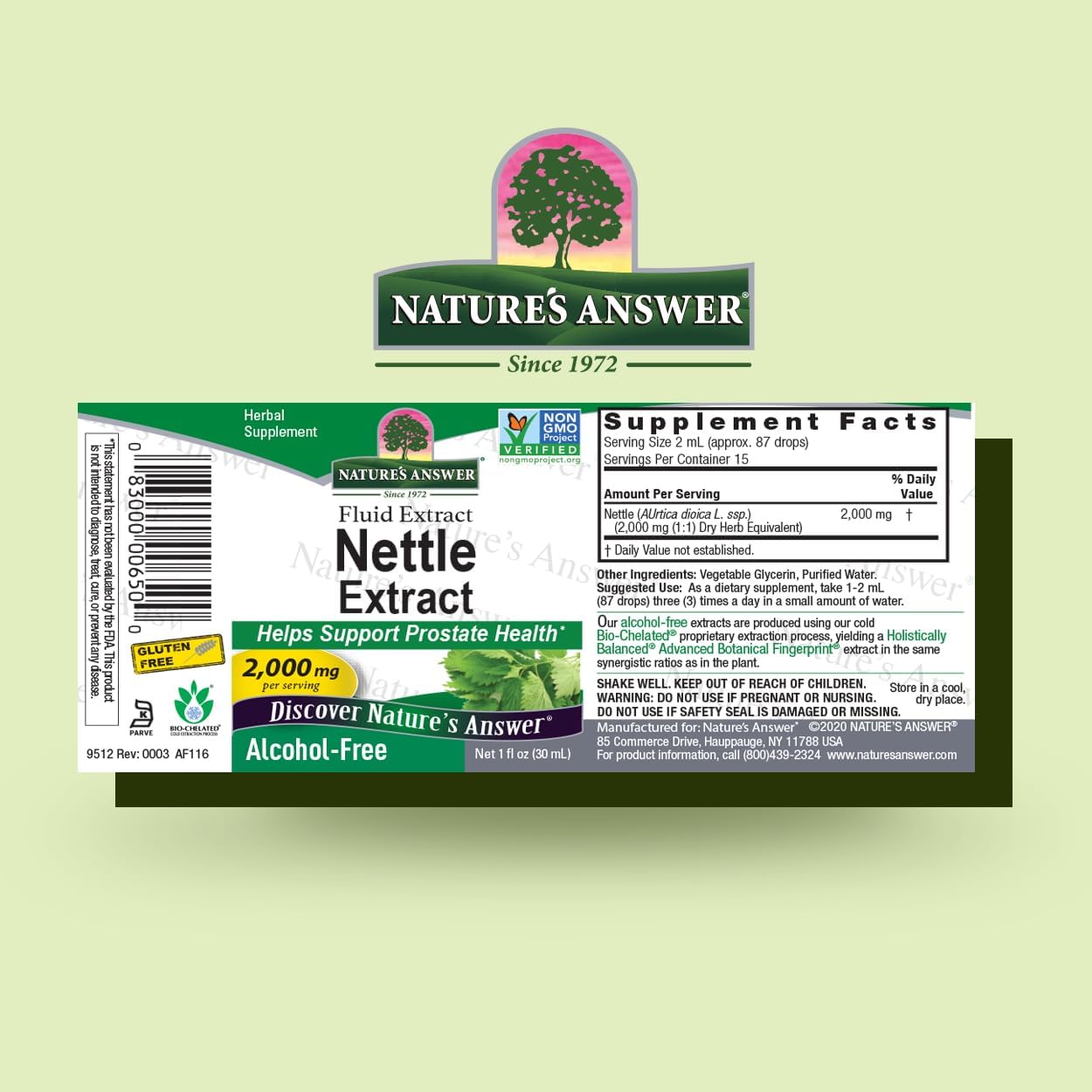 Nature’s Answer Nettle Leaf Alcohol-Free Extract - 30ml
