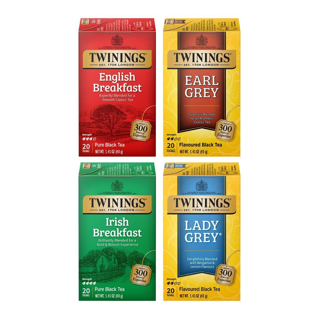 Twinings Wild Berries Herbal Tea Individually Wrapped Bags, 20 Count (Pack of 1), Full-Flavoured, Naturally Caffeine-Free, Enjoy Hot or Iced, 20 Teabags