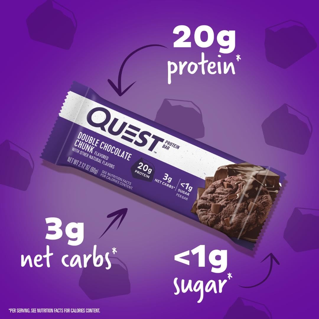 Quest Nutrition Apple Pie Protein Bar, 20g Protein, 4g Net Carbs, 2g Sugar, Gluten Free, Keto Friendly, 12 Count