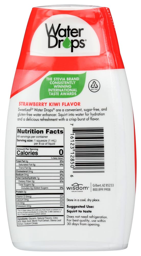 SweetLeaf Stevia Water Drops - Water Enhancer Variety Pack, Sugar Free Stevia Water Flavoring Drops, Lemon Lime, Raspberry Lemonade, and 4 More Refreshing Flavors, 1.62 Oz Ea (Pack of 6)