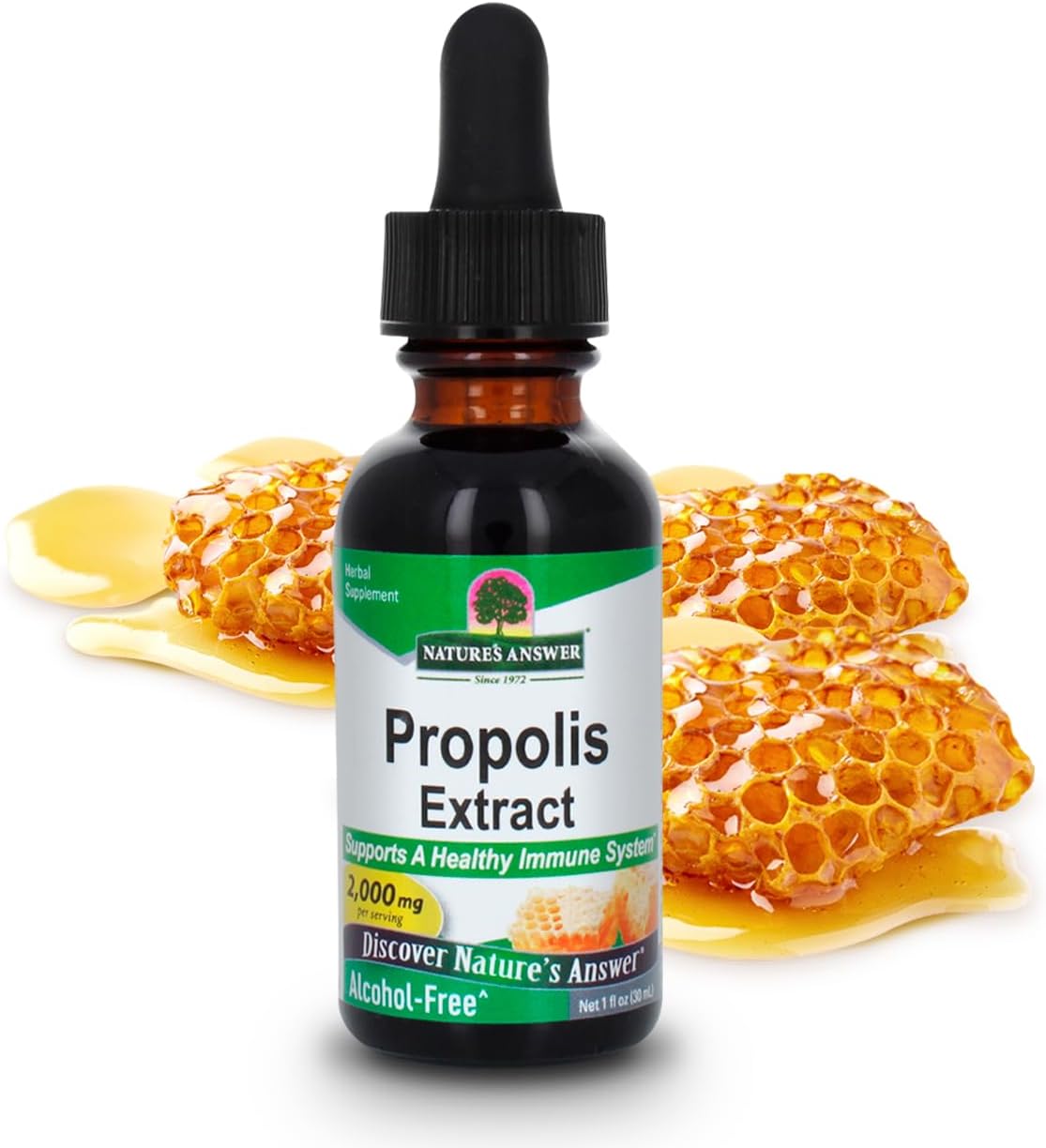 Nature's Answer Propolis Resin Extract 1 Fluid Ounce - Alcohol Free, Immune Support, Gluten Free, Made in USA, Natural Bee Product, Suitable for Everyone, Pure Herbal Extract