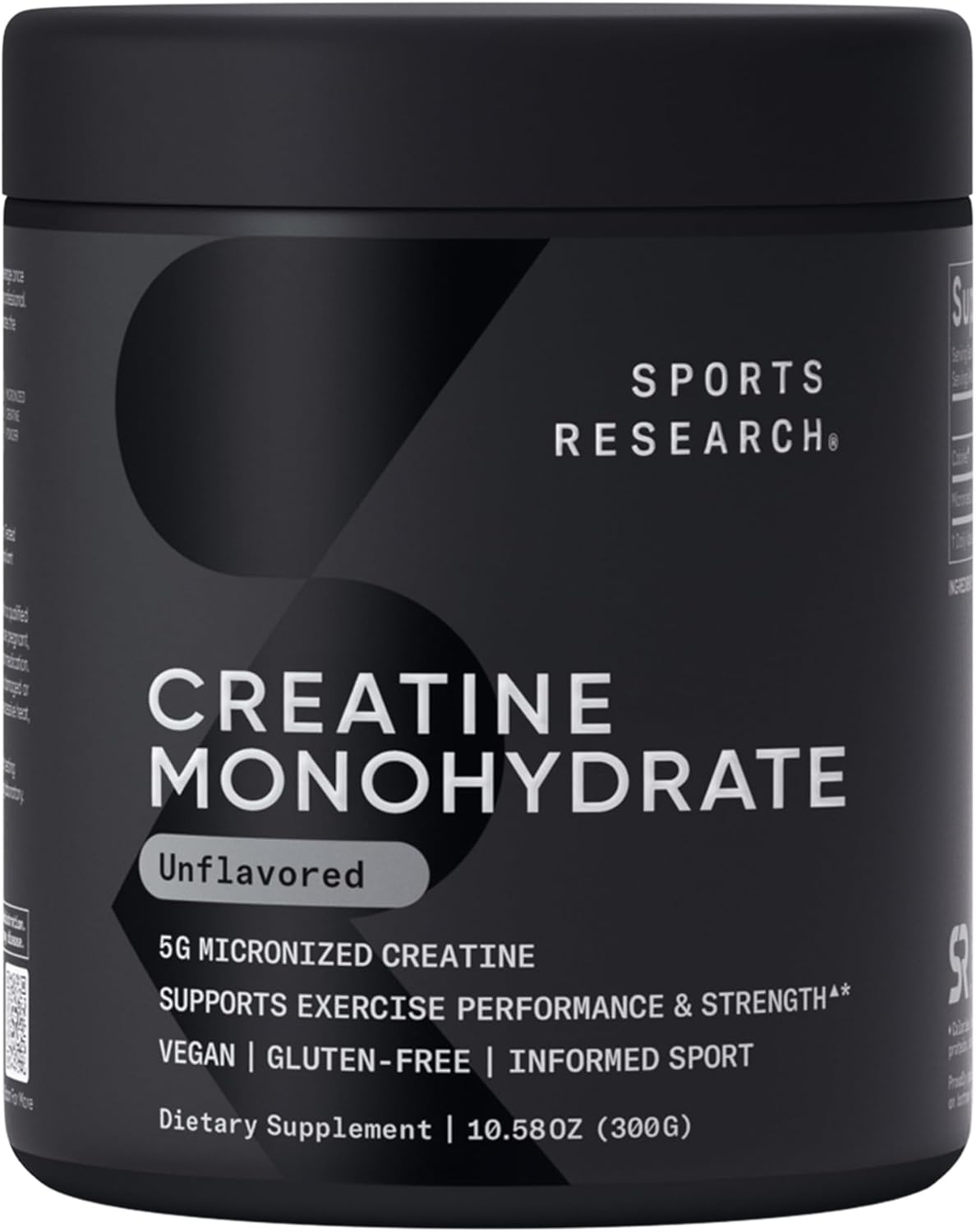 Sports Research® Creatine Monohydrate Capsules - May Support Workout Recovery, Lean Muscle gain, Performance and Strength* - Non-GMO, Vegan Certified - 5g per Servings - 30 Servings