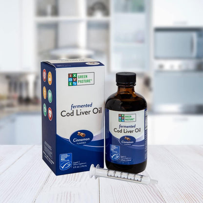 Green Pasture - Fermented Cod Liver Oil Liquid - 6 fl. oz. - Orange