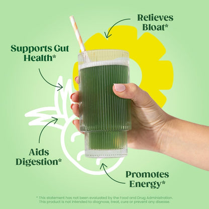 Bloom Nutrition Greens and Superfoods Powder for Digestive Health, Greens Powder, Digestive Enzymes, Probiotics, Spirulina, Chlorella for Bloating & Gut Support, Green Juice, 30 SVG, Strawberry Kiwi