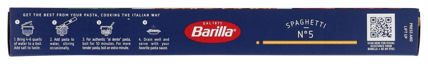 Barilla Spaghetti Pasta, 16 oz. Box - Non-GMO Pasta Made with Durum Wheat Semolina - Kosher Certified Pasta