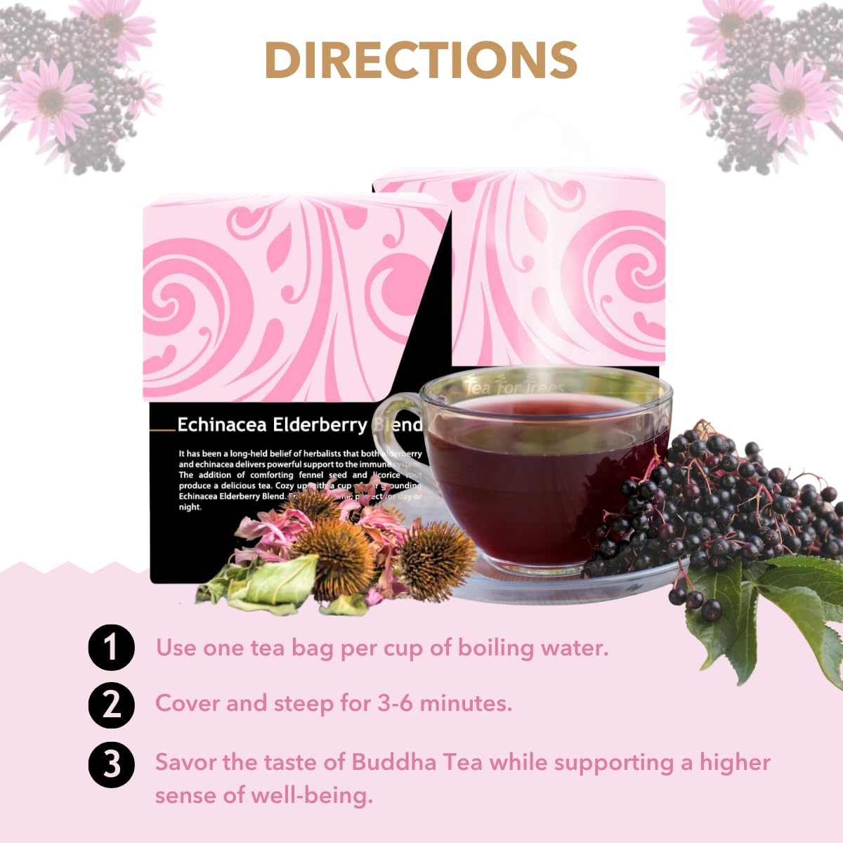 Buddha Teas - Chaga Tea - Organic Herbal Tea - For Cognitive Balance & Overall Health - With Chaga Mushroom, Antioxidants & B Vitamins - Caffeine Free - OU Kosher - 18 Tea Bags (Pack of 1)