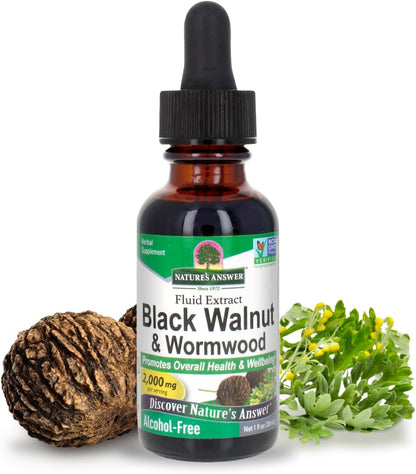 Nature's Answer Black Walnut and Wormwood, 1 Ounce each (Value Pack of 2)