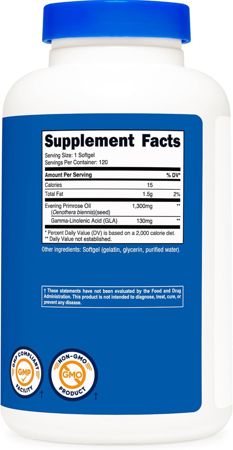 Nutricost Evening Primrose - Non-Gmo, Gluten Free 1 Bottle