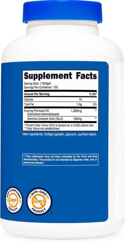 Nutricost Evening Primrose - Non-Gmo, Gluten Free 1 Bottle