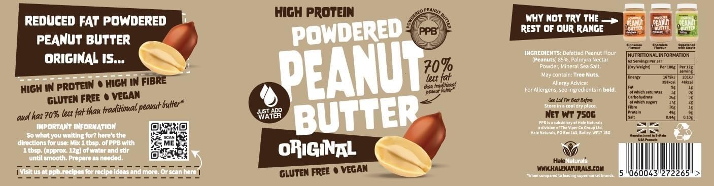 PPB Original, Powdered Peanut Butter, 180g