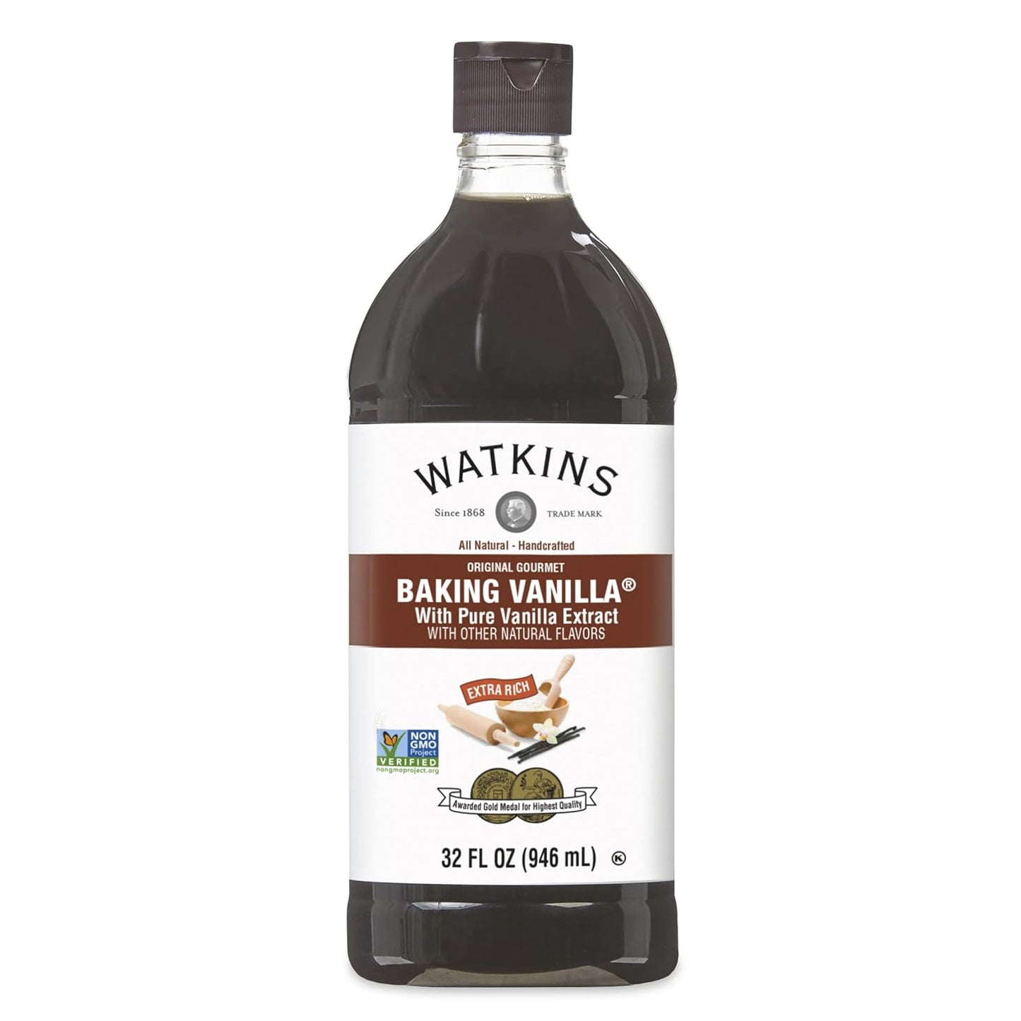 Watkins Organic Pure Vanilla Alcohol Free Flavoring, 2 Fl. Oz (Pack of 1)