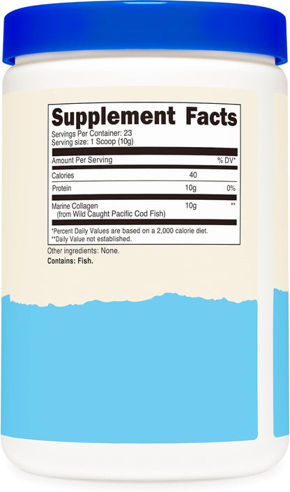 Nutricost Marine Collagen Powder Wild Caught Fish (8 oz) - 23 Servings, 10 G Protein Per Serving, Alaskan Wild-Caught