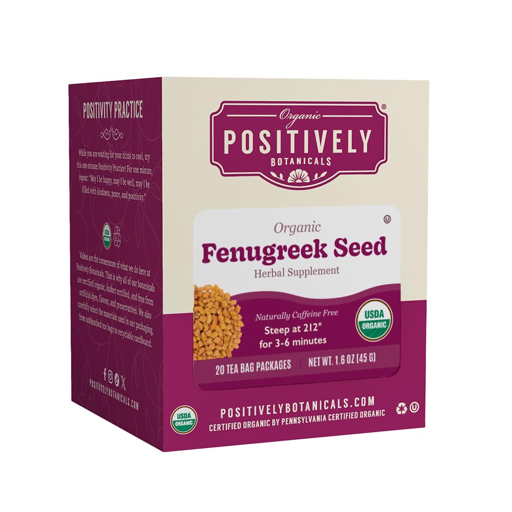 Organic Positively Botanicals Company, Anise Seed Herbal Tea Bags, 20 Count