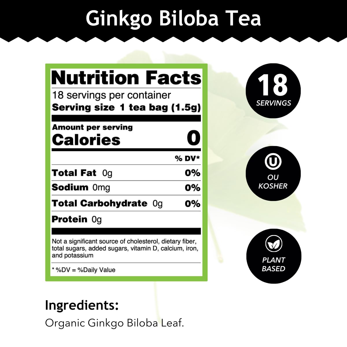 Buddha Teas - Chaga Tea - Organic Herbal Tea - For Cognitive Balance & Overall Health - With Chaga Mushroom, Antioxidants & B Vitamins - Caffeine Free - OU Kosher - 18 Tea Bags (Pack of 1)
