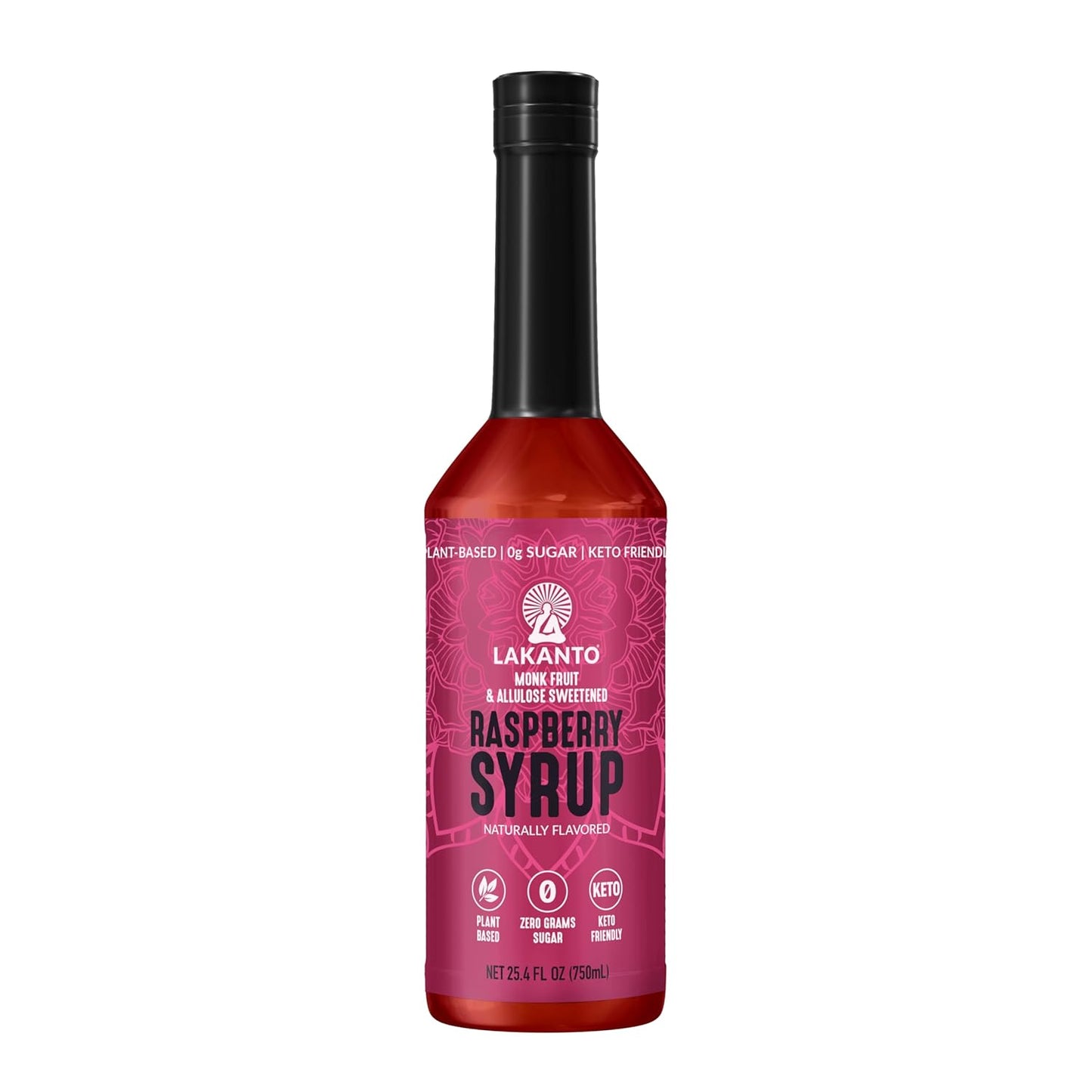 Lakanto Simple Flavoring Syrup - Monk Fruit Sweetener with Allulose, Perfect for Coffee, Tea, Cocktails, Snow Cones, Sodas, Other Drinks, Keto, Vegan (Original - 25.4 fl oz)