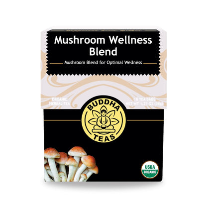 Buddha Teas - Chaga Tea - Organic Herbal Tea - For Cognitive Balance & Overall Health - With Chaga Mushroom, Antioxidants & B Vitamins - Caffeine Free - OU Kosher - 18 Tea Bags (Pack of 1)