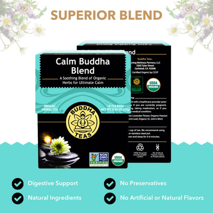 Buddha Teas - Chaga Tea - Organic Herbal Tea - For Cognitive Balance & Overall Health - With Chaga Mushroom, Antioxidants & B Vitamins - Caffeine Free - OU Kosher - 18 Tea Bags (Pack of 1)