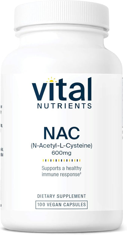 Vital Nutrients NAC (N-Acetyl Cysteine) 600 mg - Powerful Antioxidant that Supports Sinu