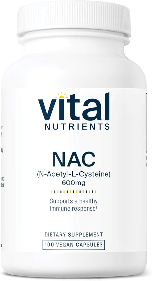 Vital Nutrients NAC (N-Acetyl Cysteine) 600 mg - Powerful Antioxidant that Supports Sinu