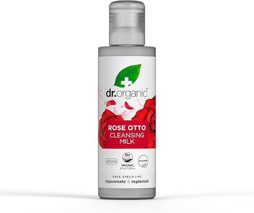 Dr Organic Rose Otto Cleansing Milk, 150 milliliters