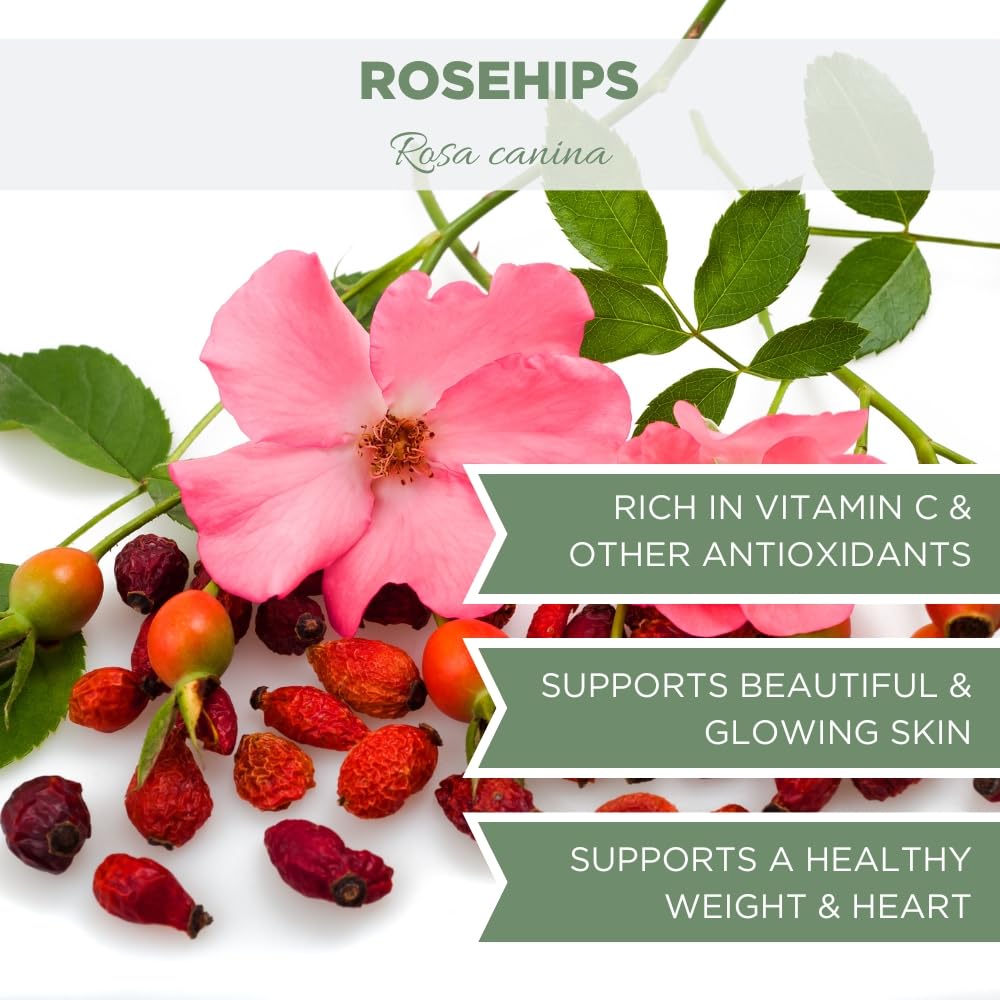 Elanen Naturals Organic Rose Hips 4 oz. (113g), USDA Certified Organic Rosehip Tea, Dried Rose Hips, Whole Rosehips Bulk, Cut & Sifted