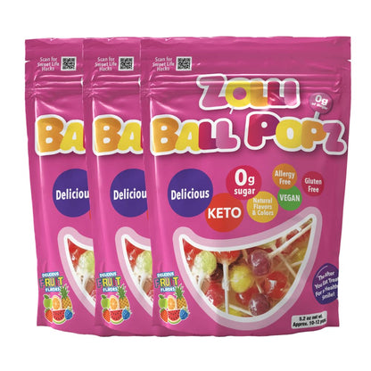 Zollipops Cherry-Pineapple Duo Pops - Sugar-Free, Allergy-Free, Vegan, KETO & Diabetic Friendly, Clean Teeth Candy, Red-Yellow - Enjoy the Dynamic Duo of Cherry and Pineapple