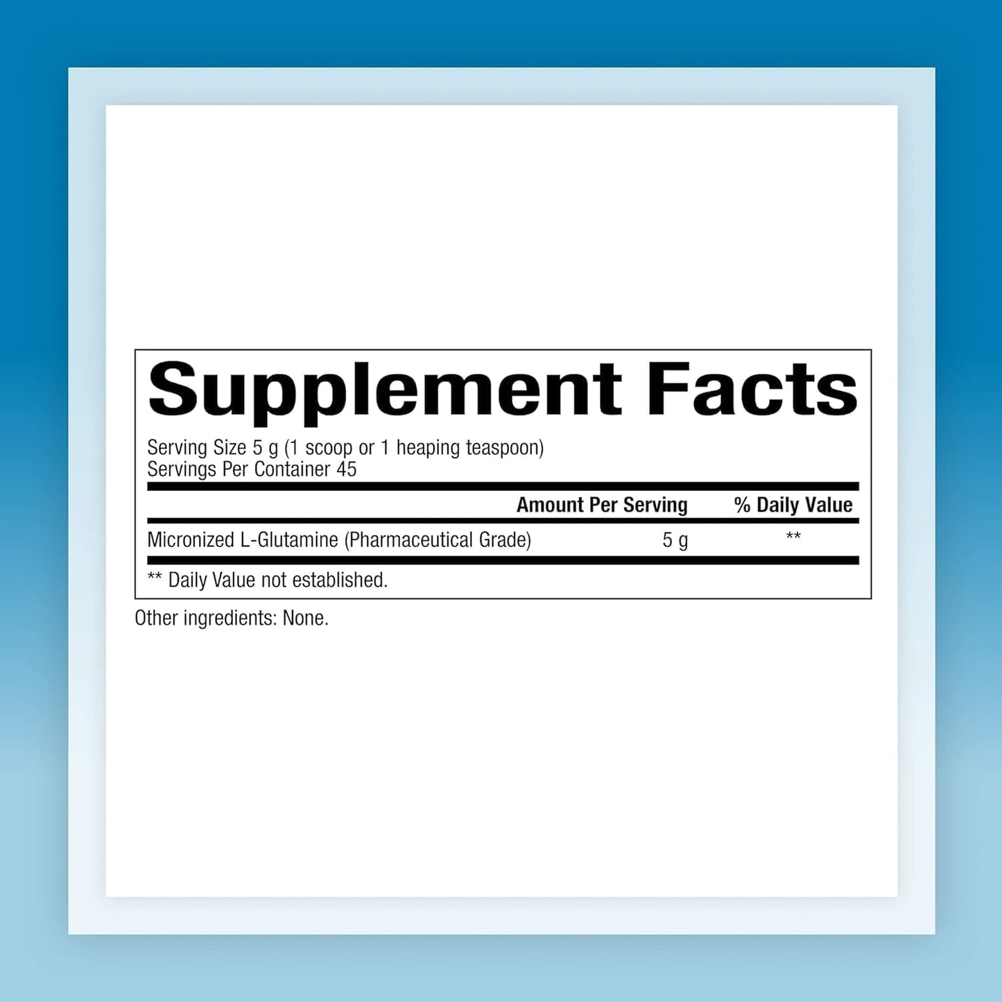 Natural Factors Micronized L-Glutamine Drink Mix 5000 mg, Supports Muscles and Immune Function, 16 Oz