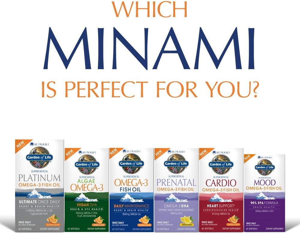 Garden of Life Minami Nutrition, Supercritical Omega-3 Fish Oil, Orange, 60 Softgels