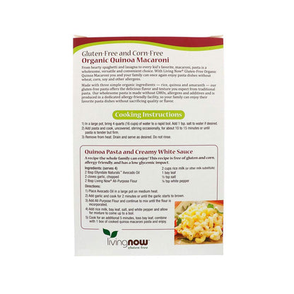 NOW Foods, Organic Quinoa Penne, Gluten-Free, Corn-Free, Non-GMO, Quinoa and Rice Pasta, 8-Ounce