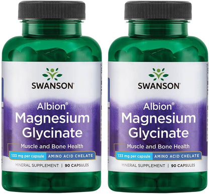 Swanson Chelated Magnesium 133 Milligrams 90 Capsules (1 Pack)