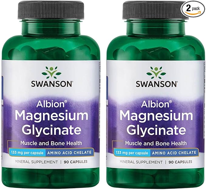 Swanson Chelated Magnesium 133 Milligrams 90 Capsules (1 Pack)