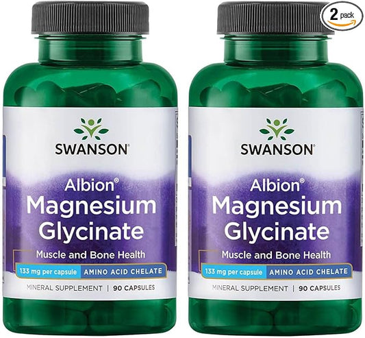 Swanson Chelated Magnesium 133 Milligrams 90 Capsules (1 Pack)