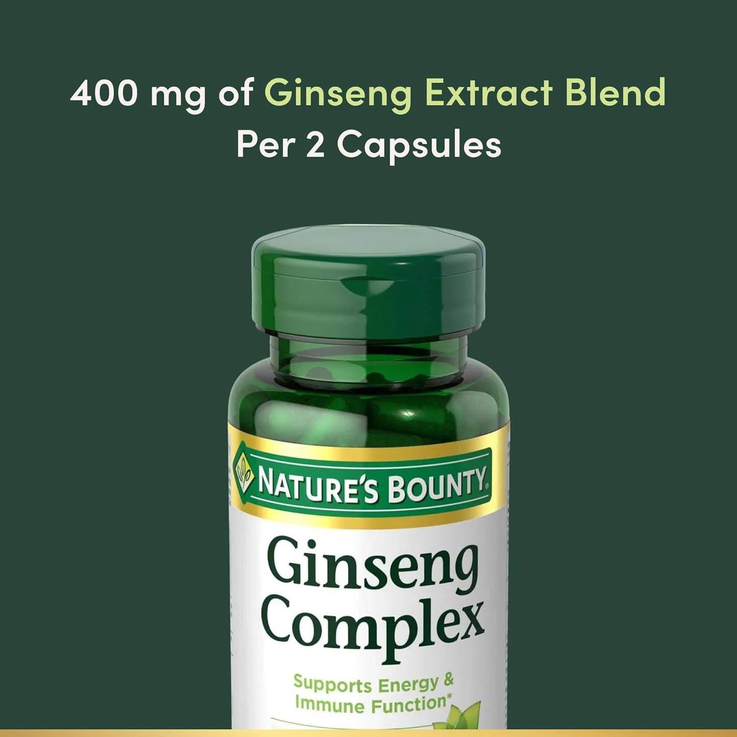 Ginseng by Nature's Bounty, Ginseng Complex Capsules Supports Vitality & Immune Function, 75 Capsules