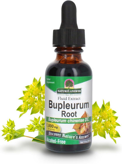 Nature’s Answer Bupleurum Root Bupleurum Chinense - Natural Herbal Supplement - Gluten Alcohol-Free - Ideal for Liver Immunity Overall Health Wellbeing - 1000mg (1 FL Oz) |