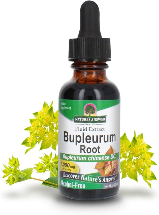 Nature’s Answer Bupleurum Root Bupleurum Chinense - Natural Herbal Supplement - Gluten Alcohol-Free - Ideal for Liver Immunity Overall Health Wellbeing - 1000mg (1 FL Oz) |