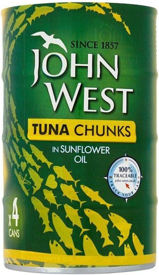 John West Tuna Chunks in Sunflower Oil 4x145g