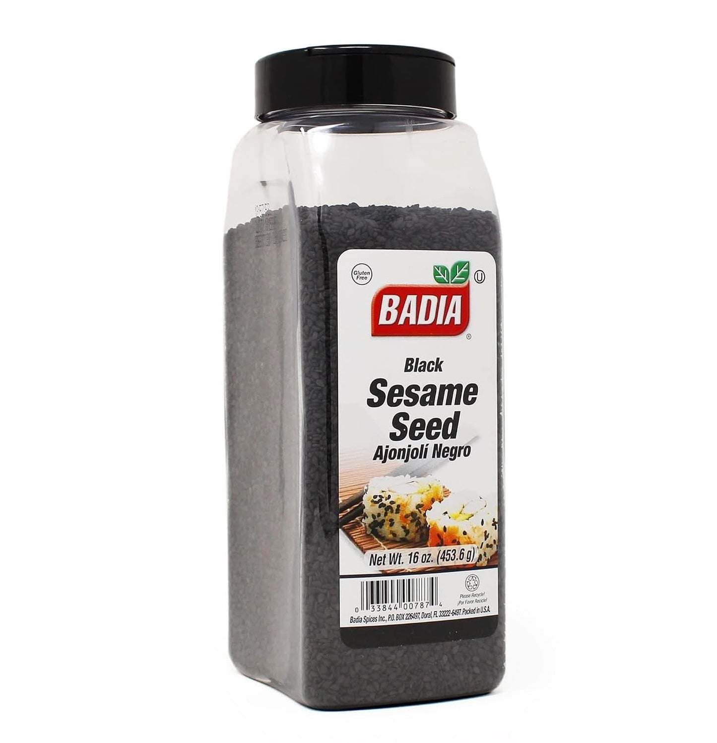 Badia Black Sesame Seed, 16 oz – Whole Black Sesame Seeds for Cooking