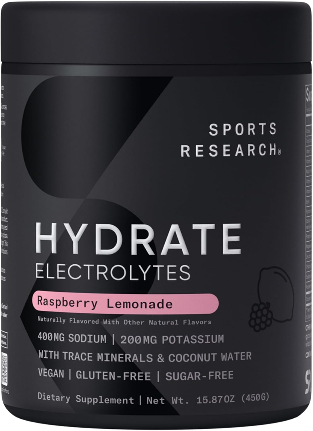 Sports Research® Hydrate Electrolytes Powder Packets - Sugar-Free & Naturally Flavored with Vitamins, Minerals, and Coconut Water - Supports Hydration - 16 Packets - Variety Pack | Sugar-Free