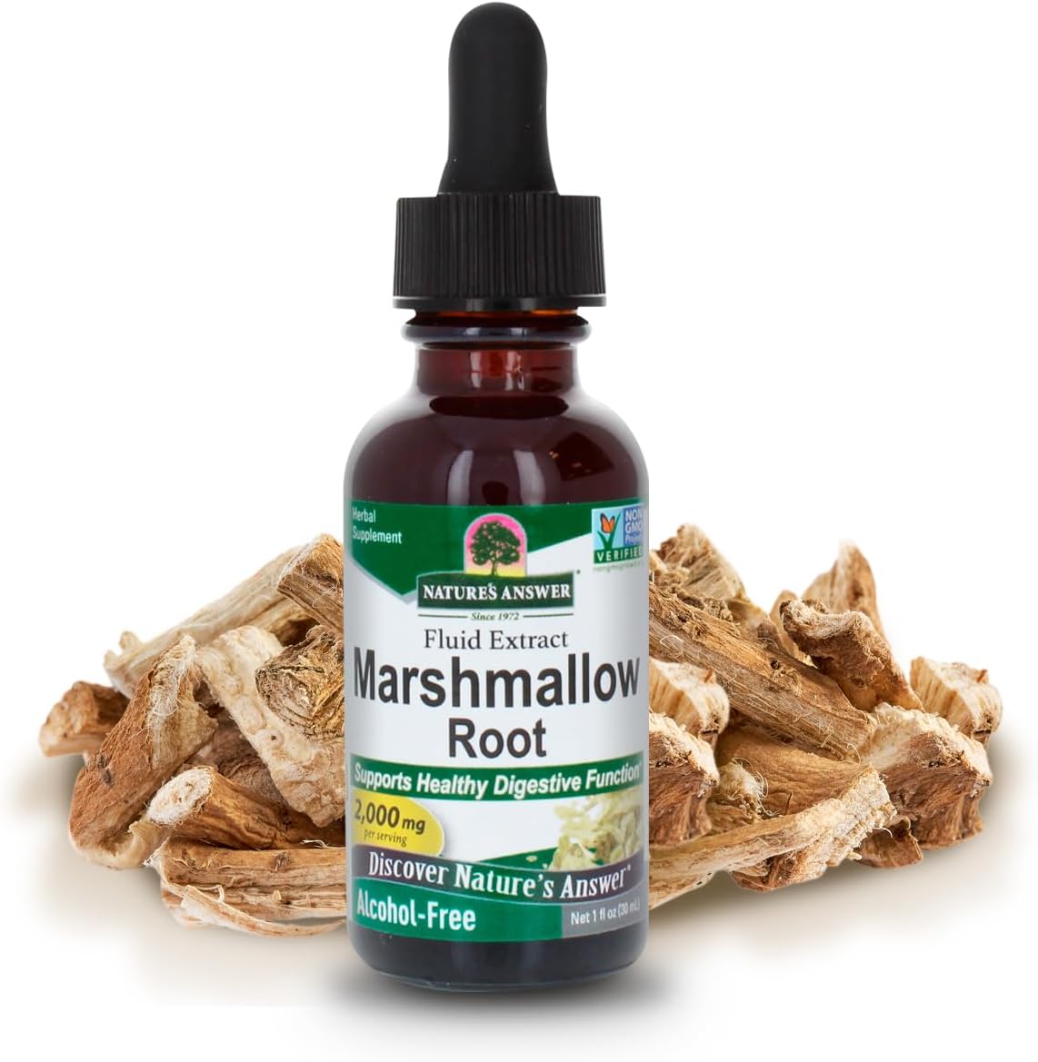 Nature's Answer Alcohol-Free Marshmallow Root, 1-Fluid Ounce