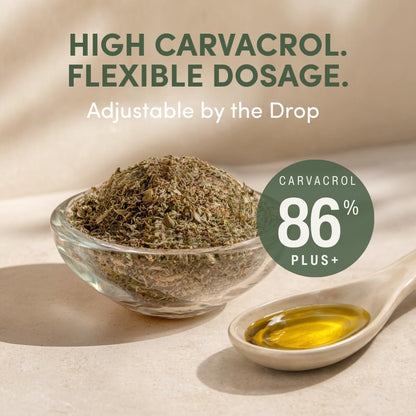 Wild Oregano Oil Organic - 100% Pure Undiluted Organic Wild Oregano Oil with 86-90% Carvacrol, Immune Support - Plant-Based, Herbal Supplement - Vegan, Non GMO, Gluten Free, 1fl.oz/30ml