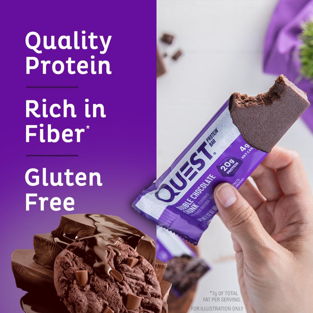 Quest Nutrition Apple Pie Protein Bar, 20g Protein, 4g Net Carbs, 2g Sugar, Gluten Free, Keto Friendly, 12 Count