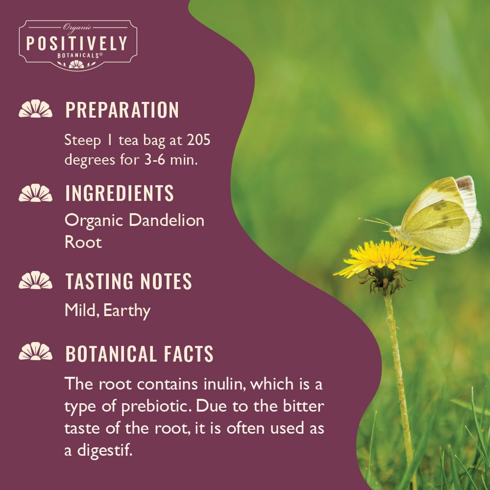 Organic Positively Botanicals Company, Anise Seed Herbal Tea Bags, 20 Count