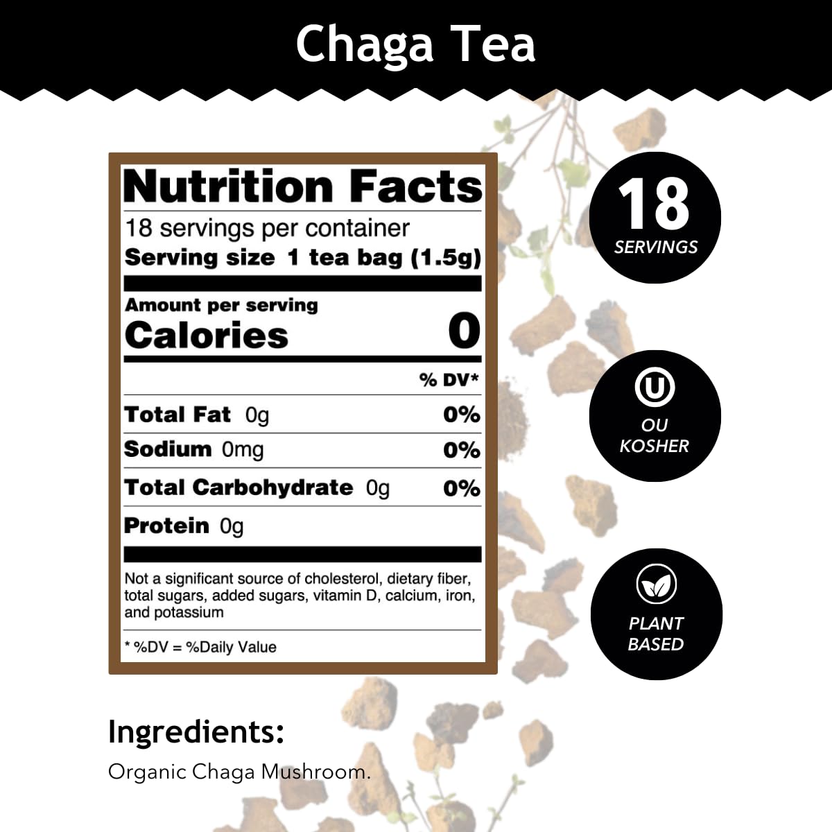 Buddha Teas Organic Dandelion Root Tea – 18 Bleach-Free Tea Bags – Caffeine-Free Tea with a Rich, Earthy Taste, Natural Source of Vitamins, Minerals, and Antioxidants, Kosher, GMO-Free
