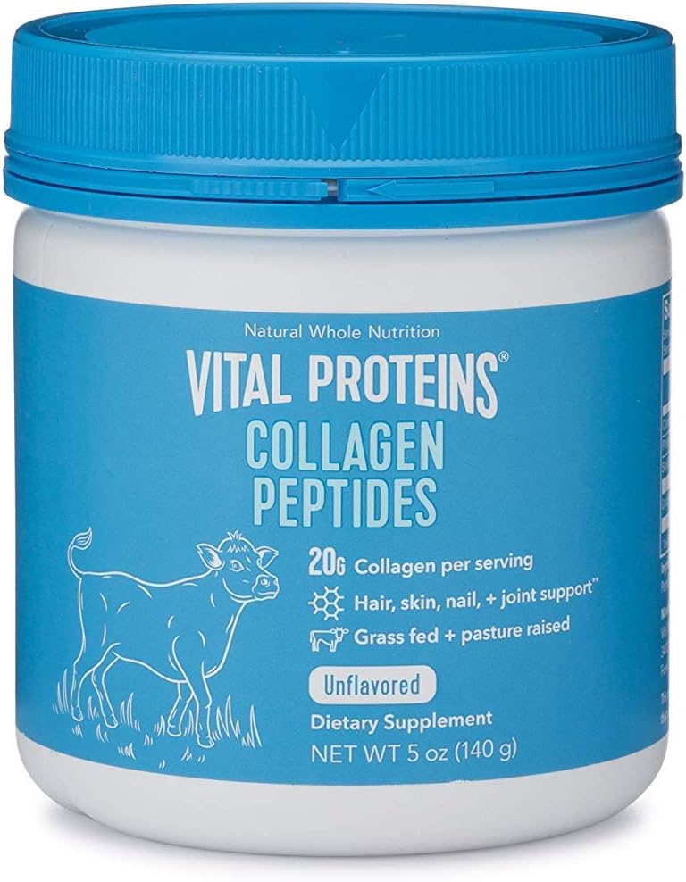 Vital Proteins Collagen Peptides Powder, Promotes Hair, Nail, Skin, Bone and Joint Health, Zero Sugar, Unflavored 19.3 OZ