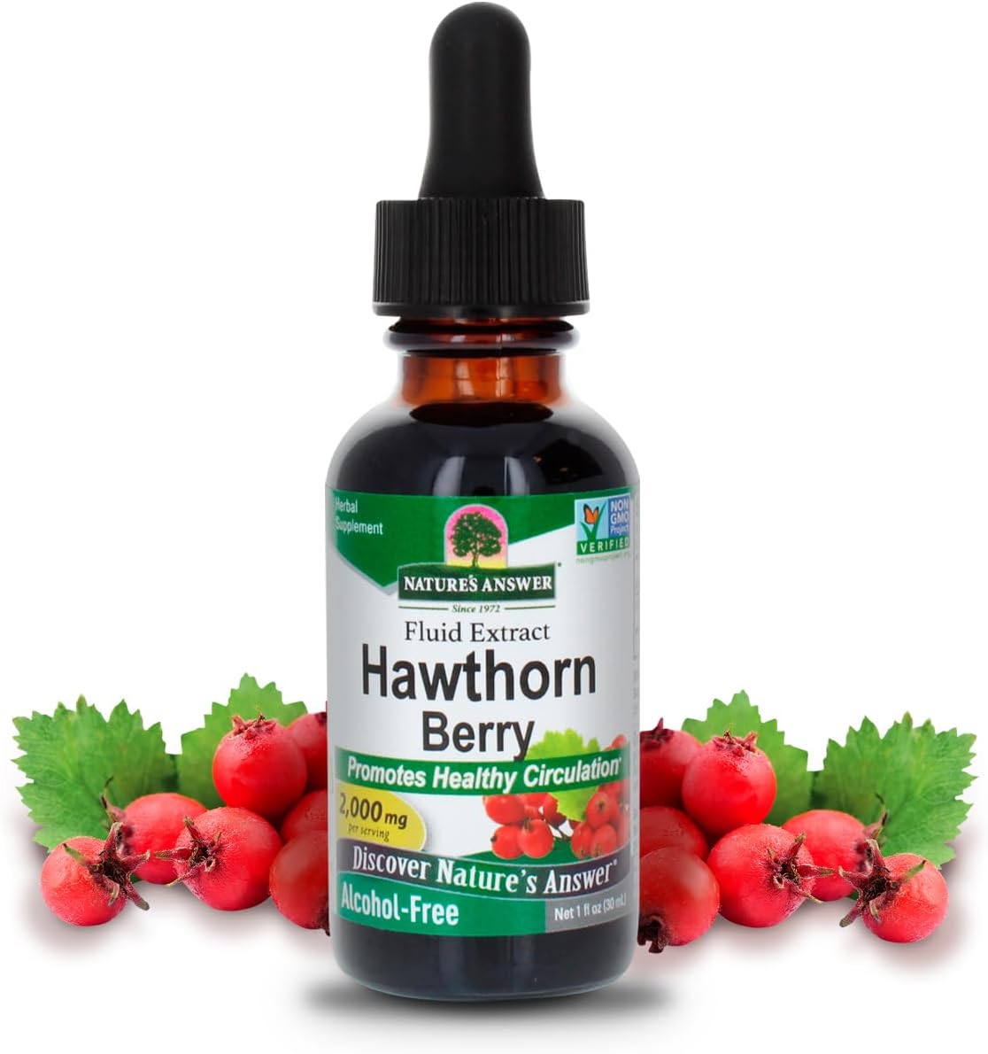 Nature's Answer Alcohol-Free Hawthorne Extract, 1-Fluid Ounce