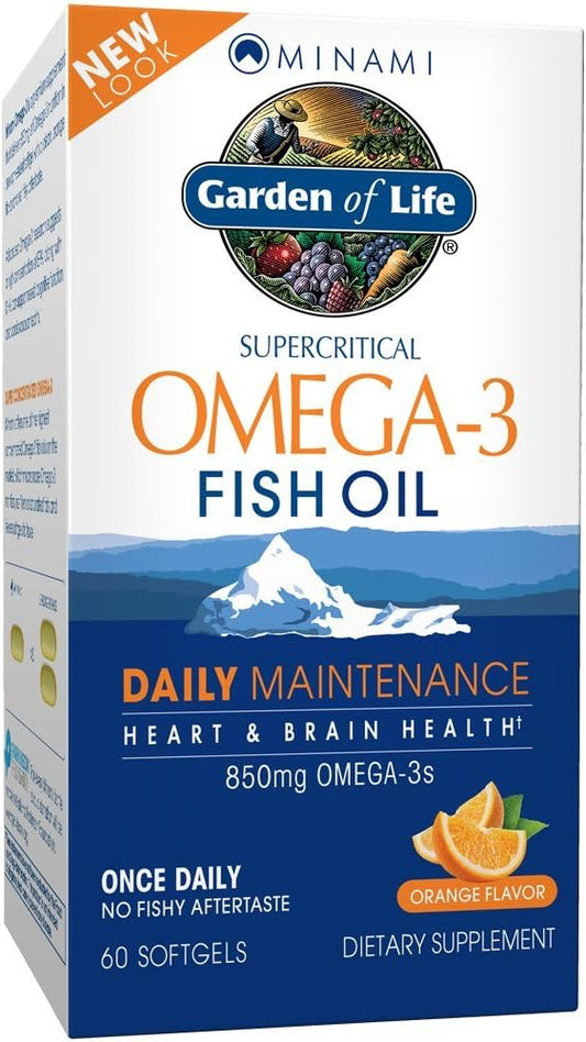 Garden of Life Minami Nutrition, Supercritical Omega-3 Fish Oil, Orange, 60 Softgels
